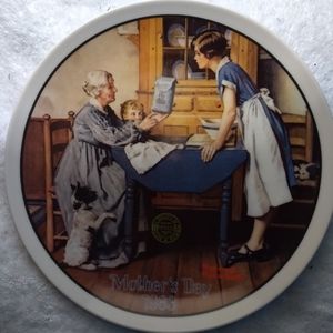 Norman Rockwell Mother's Day Plates